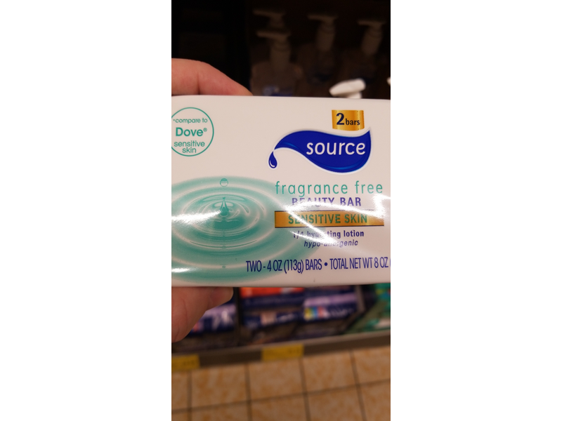 Source Fragrance-Free Beauty Bar Sensitive Skin, 4 oz