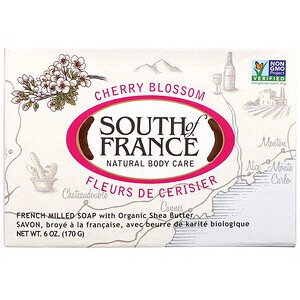 French Milled Bar Soap With Organic Shea Butter, Cherry Blossom