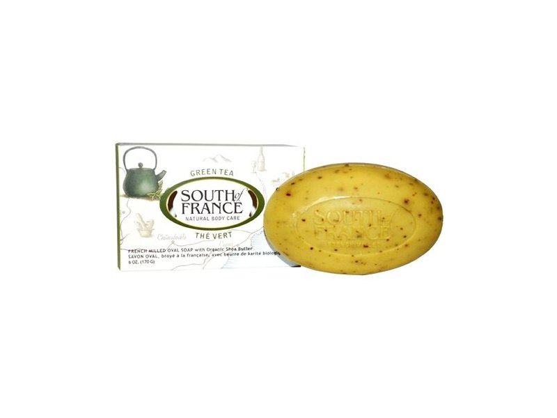 South of France Natural Bar Soap, Green Tea, 6 Ounce