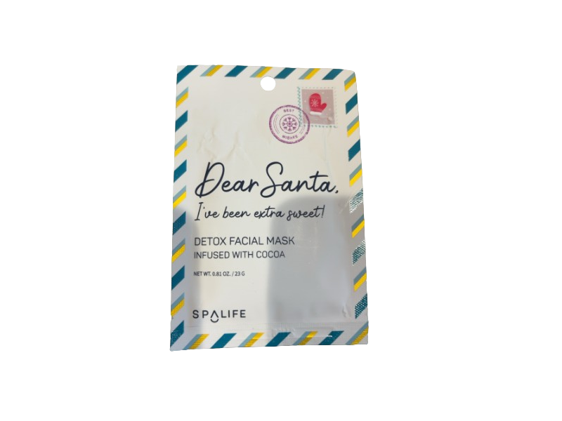 Spa Life Dear Santa, I've Been Extra Sweet! Detox Facial Mask, Cocoa, 0.81 oz/23 g