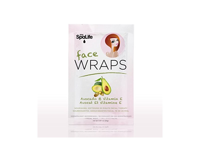 Spa life Face Wraps, Avocado, 0.81 oz, 1 Count