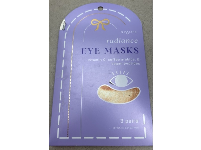 Spa Life Radiance Eye Masks, 0.21 oz/6 g, 3 Count