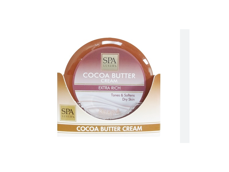 SPA Luxury Extra Rich Cocoa Butter Cream, Tones & Softens, 2.53 fl oz/75 mL