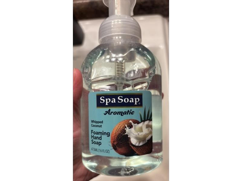 Spa Soap Aromatic Foaming Hand Soap, Whipped Coconut, 16 fl oz/473 mL