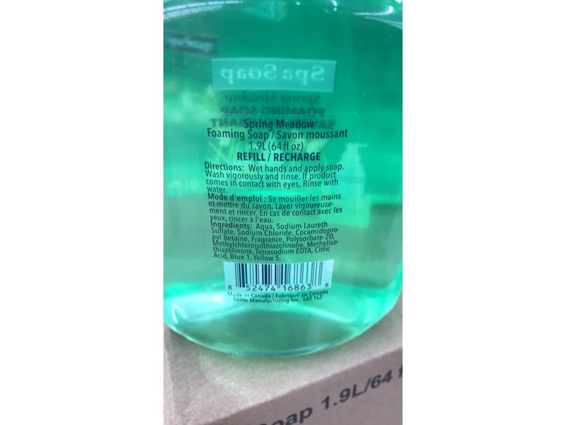 Spa Soap Foaming Soap, Spring Meadow, 64 fl oz/1.9 L