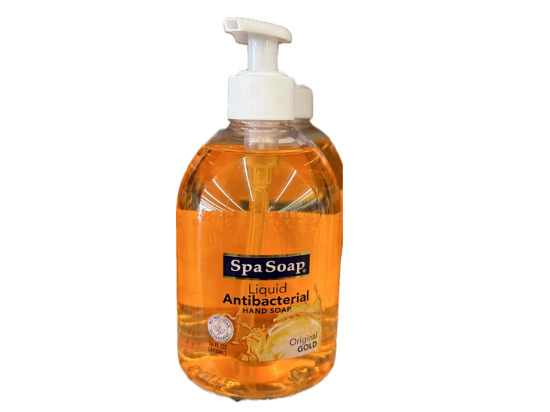 Spa Soap Liquid Antibacterial Hand Soap, Original Gold, 16 fl oz/473 mL