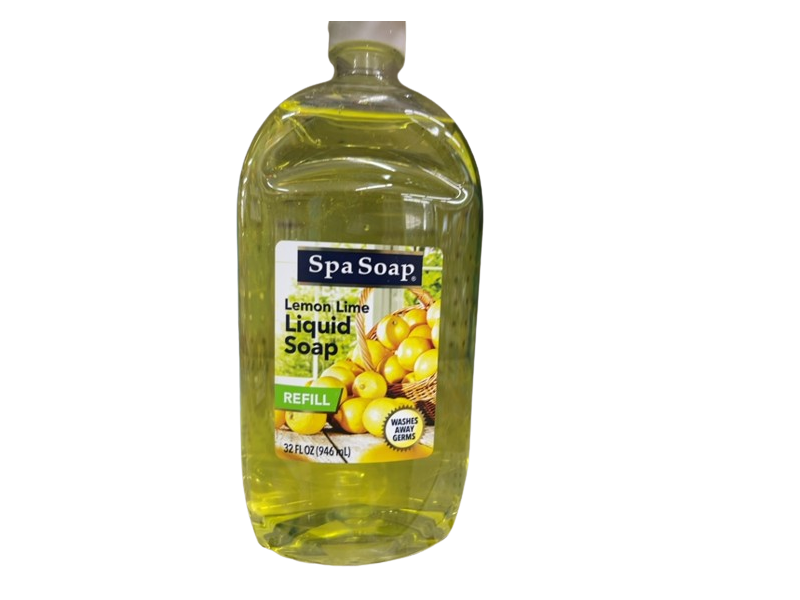 Spa Soap Liquid Soap, Lemon Lime, 32 fl oz/946 mL