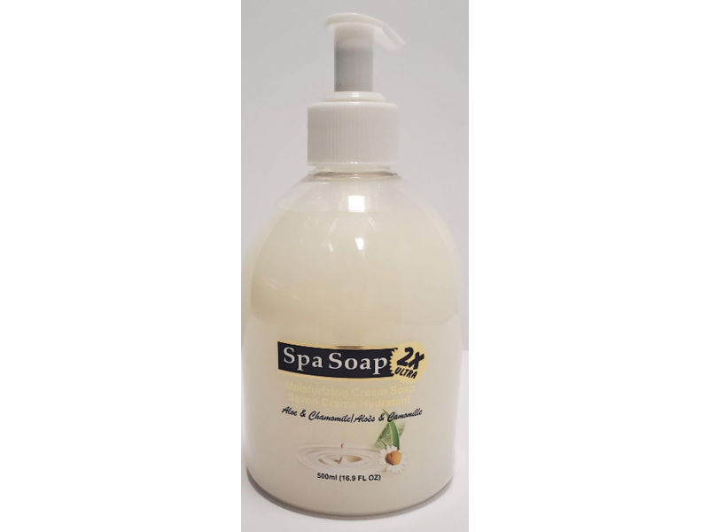 Spa Soap Moisturizing Cream Soap, Aloe & Chamomile, 16.9 fl oz/500 mL