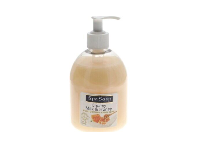 Spa Soap Moisturizing Hand Soap, Creamy Milk & Honey, 16 fl oz/473 mL