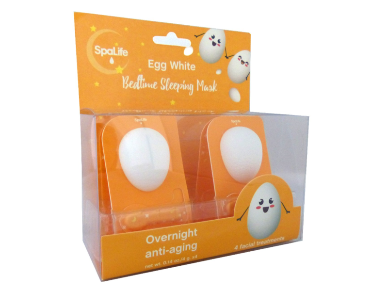 Spalife Bedtime Sleeping Mask, Egg White, 0.14 oz/4 g, 4 Count
