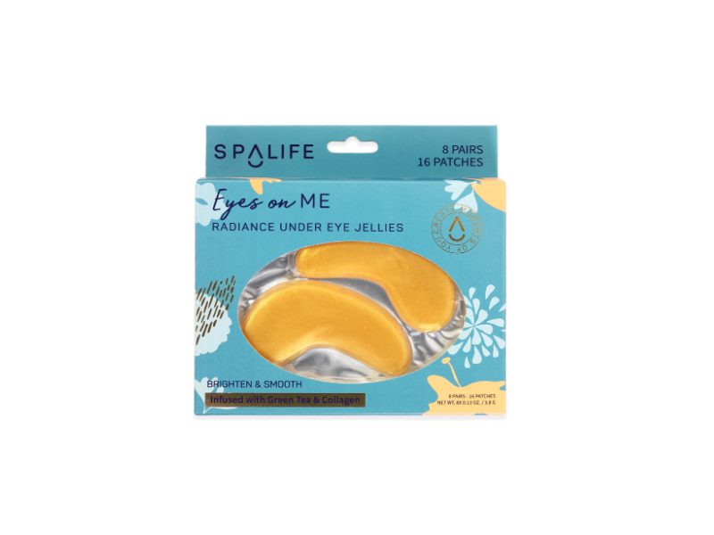 SpaLife Eyes On Me Radiance Under Eye Jellies, Green tea & Collagen, 8 Pairs