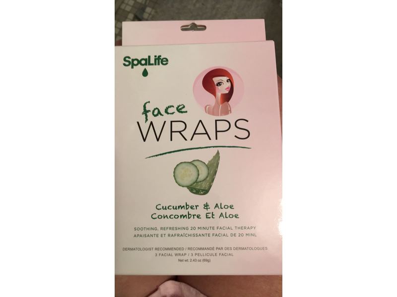 Spalife Face Wraps, Cucumber & Aloe, 2.43 oz/69 g
