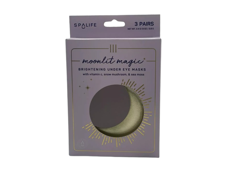 SpaLife Moonlit Magic Brightening Under Eye Masks, 0.13 oz/3.8 g, 3 Pairs