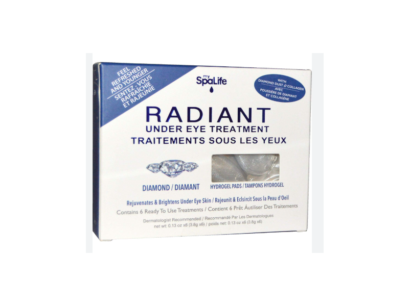SpaLife Radiant Under Eye Treatment, 0.13 oz/3.8 g, 6 Count