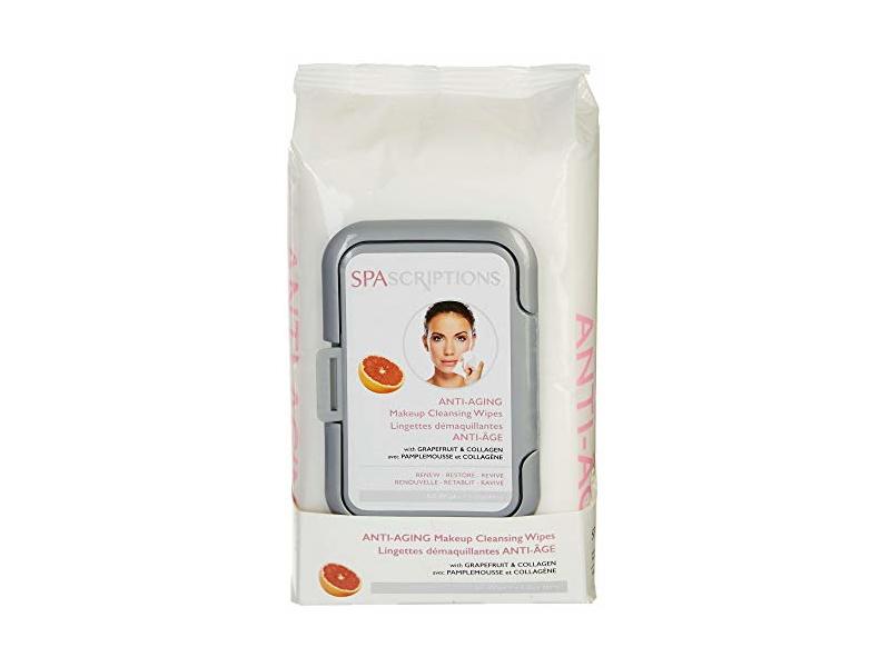 Spascriptions AntiAging Makeup Cleansing Wipes, 60 wipes