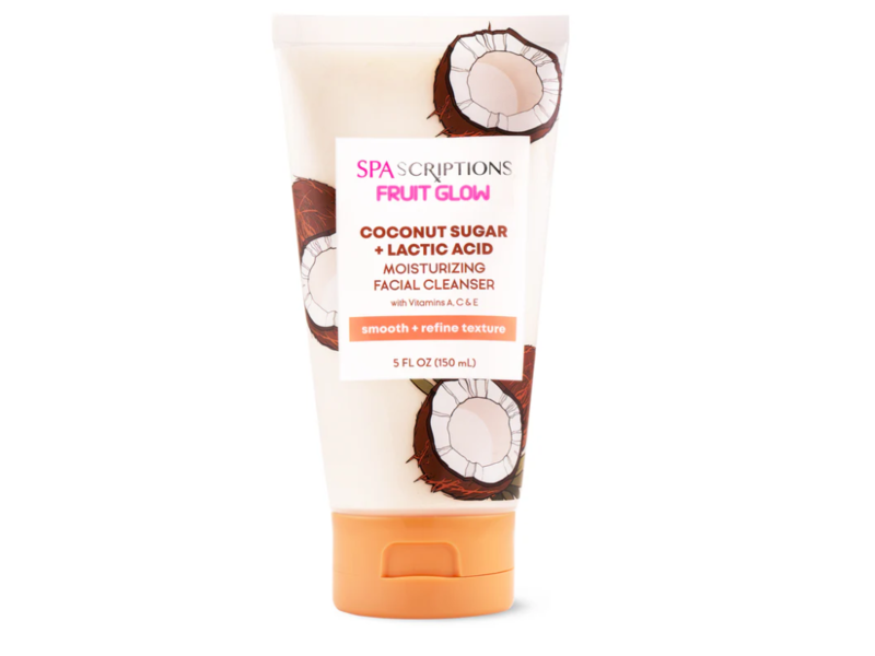 Spascriptions Fruit Glow Moisturizing Facial Cleanser, Coconut Sugar + Lactic Acid, 5 fl oz/150 mL