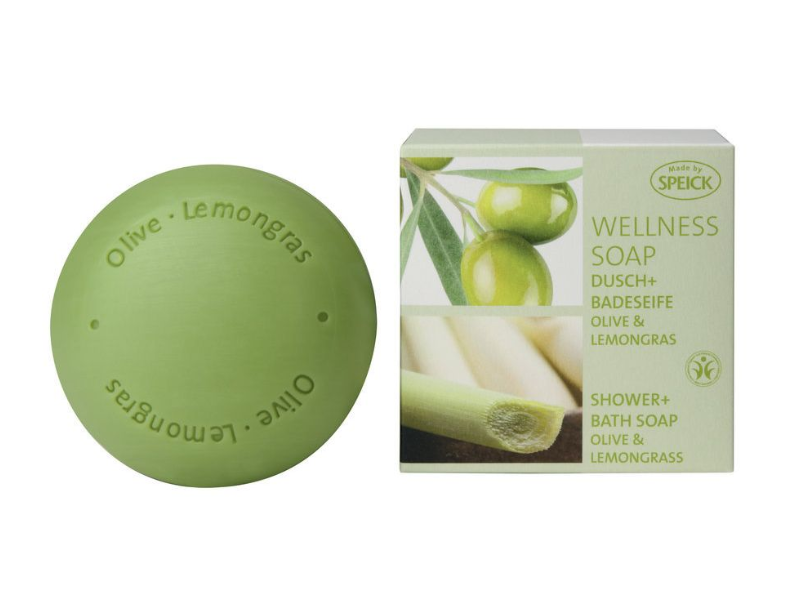 Speick Wellness Shower and Bath Soap, Olive and Lemongrass, 200 g