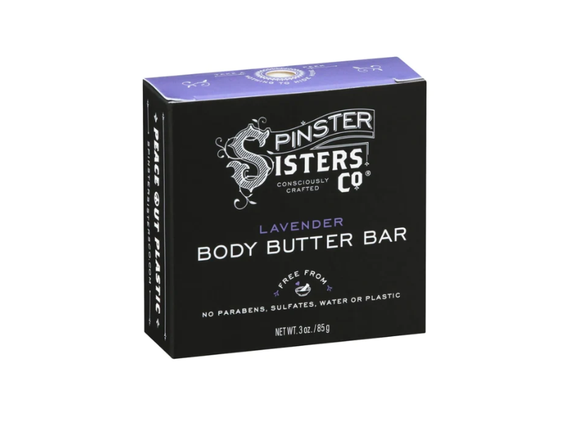 Spinster Sisters Body Butter Bar, Lavender, 3 oz/85 g
