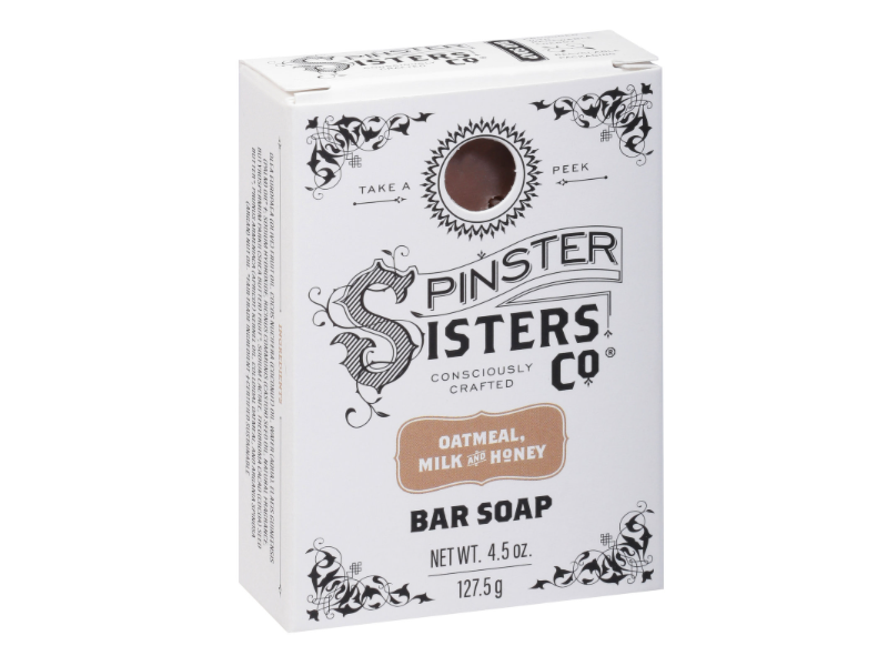 Spinster Sisters Co Bar Soap, Oatmeal Milk & Honey, 4.5 oz/127.5 g