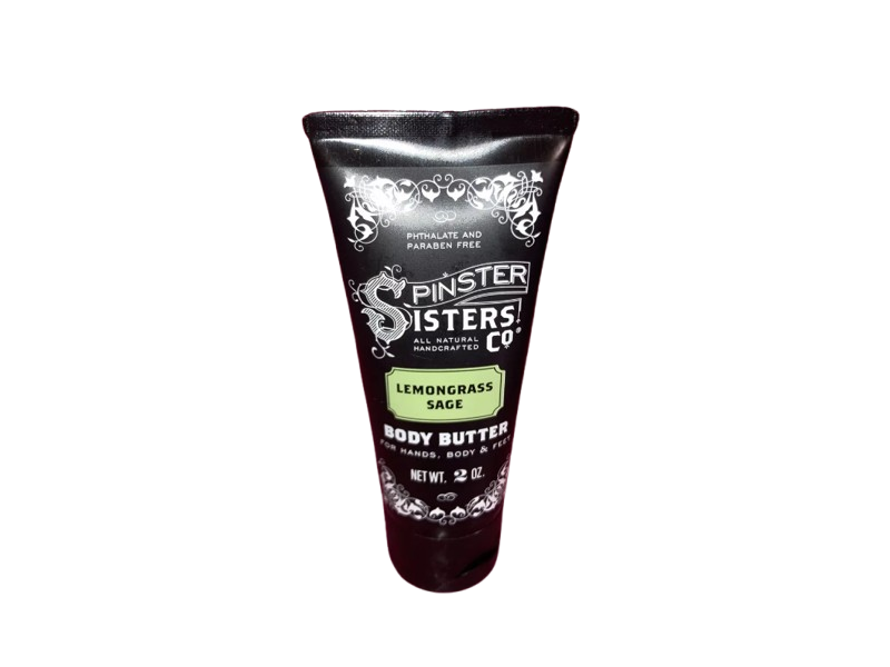 Spinster Sisters Co Body Butter, Lemongrass Sage, 2 oz/56.7 g