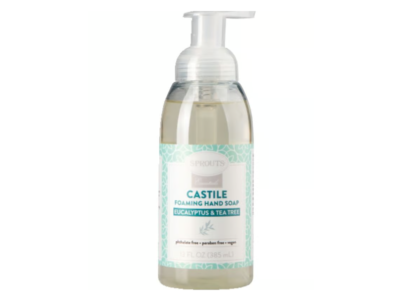 Sprouts Castile Foaming Hand Soap, Eucalyptus & Tea Tree, 13 fl oz/385 mL