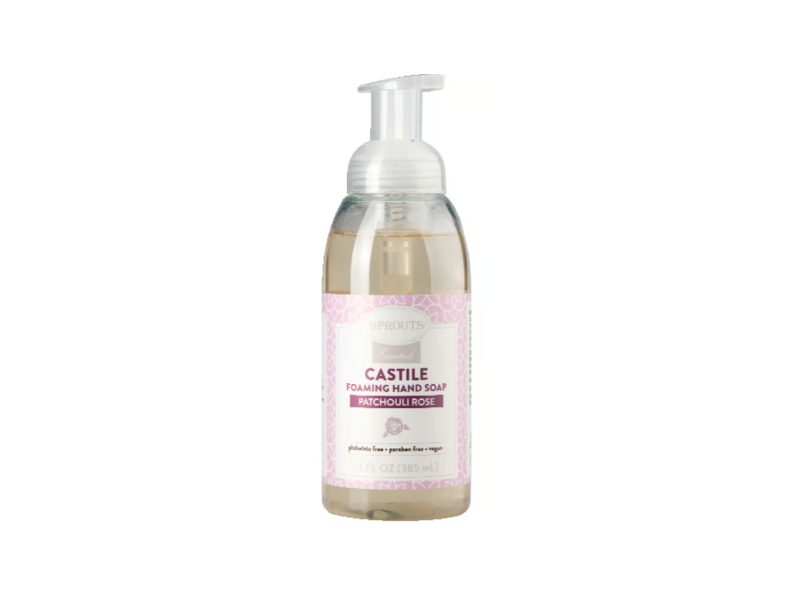 Sprouts Castile Foaming Hand Soap, Patchouli Rose, 13 fl oz/385 mL