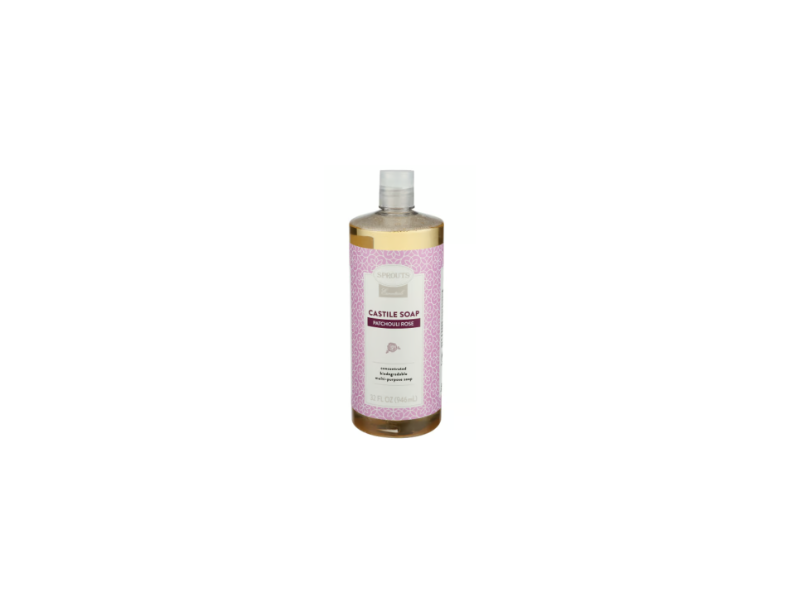 Sprouts Castile Soap, Patchouli Rose, 32 fl oz/946 mL