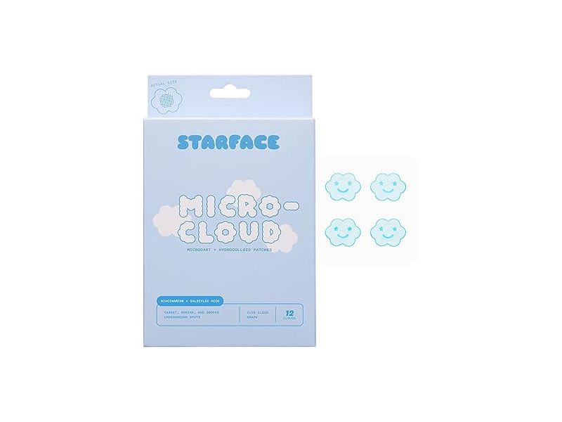 Starface Micro-Cloud Microdart + Hydrocolloid Patches, 12 Count