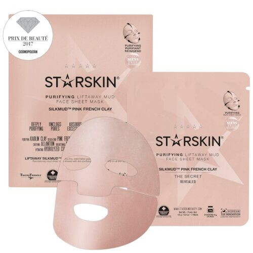 Silkmud Pink French Clay Purifying Liftaway Mud Face Sheet Mask