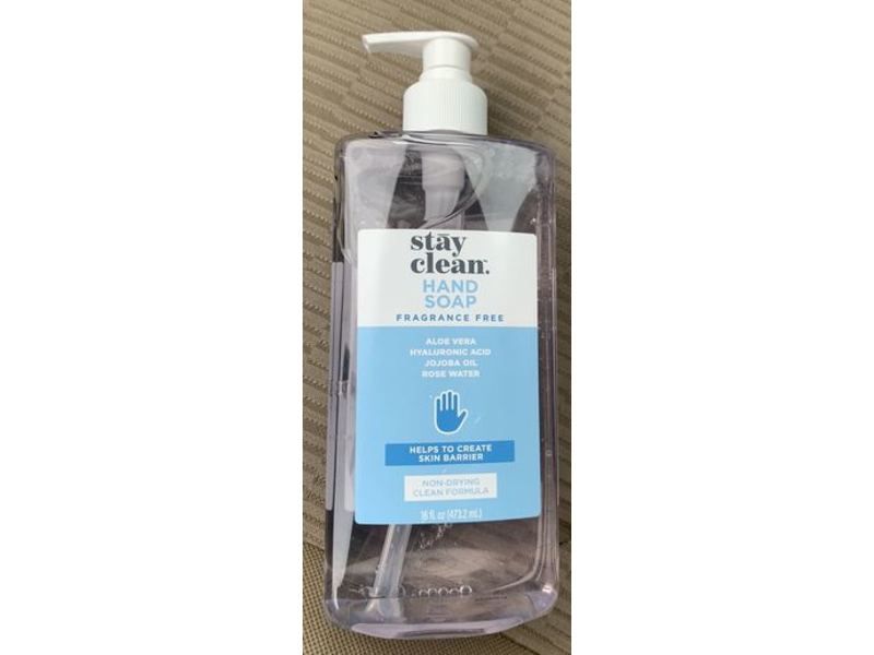 Stay Clean Hand Soap, Fragrance Free, 16 fl oz/473.2 mL
