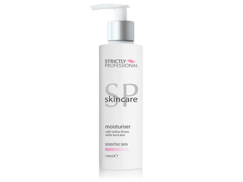 Strictly Professional Sp Skin Care Moisturiser, Sensitive Skin, Mallow Flower, White Tea & Aloe, 150 mL