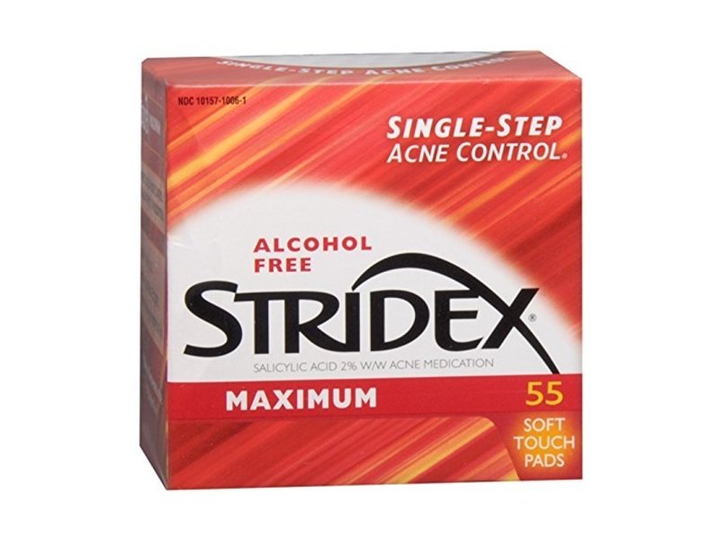 Stridex Strength Medicated Pads, Maximum, 55 Count