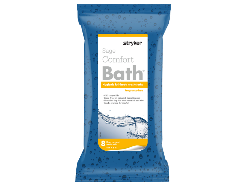 Stryker Sage Comfort Bath, 8 Count
