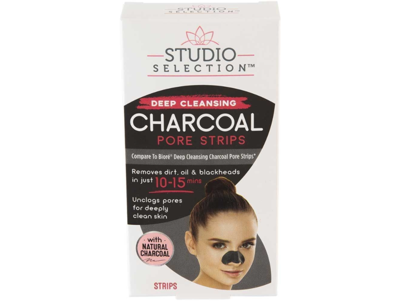 Studio Selection Deep Cleansing Pore Strips, Charcoal, 6 Count