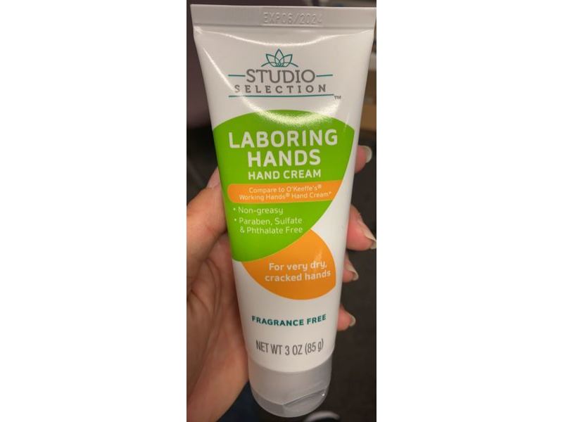 Studio Selection Laboring Hands Hand Cream, Fragrance Free, 3 oz/85 g