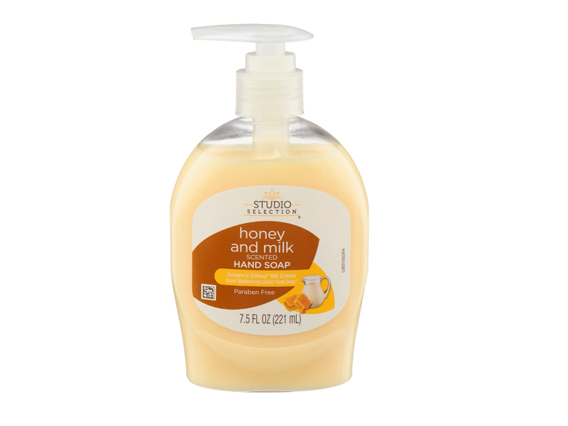 Studio Selection Scented Hand Soap, Honey & Milk, 7.5 fl oz/221 mL