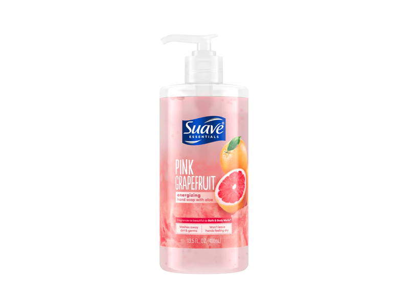 Suave Energizing Hand Soap With Aloe, Pink Grapefruit, 13.5 fl oz/400 mL