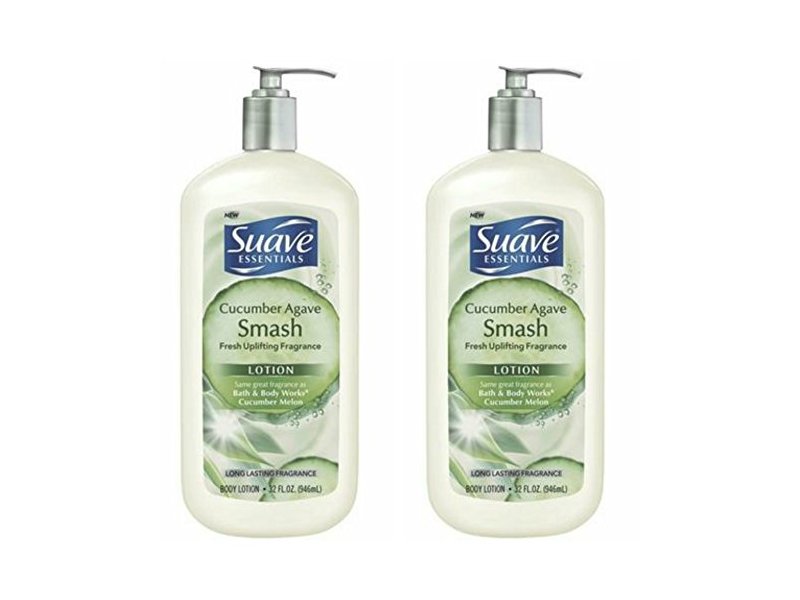 Suave Essentials Body Lotion, Cucumber Agave Smash, 32 fl oz (Pack of 2)