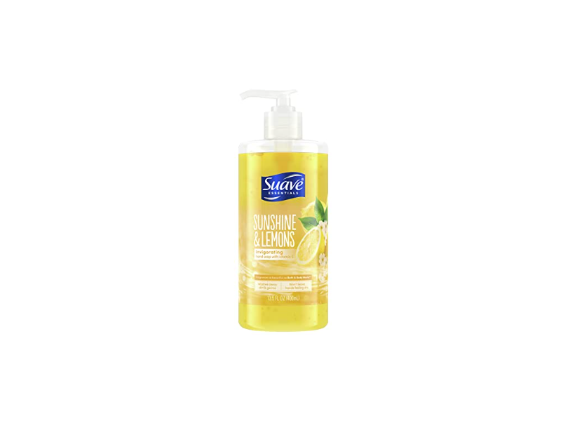 Suave Essentials Invigorating Hand Soap, Sunshine & Lemon, 13.5 fl oz/400 mL