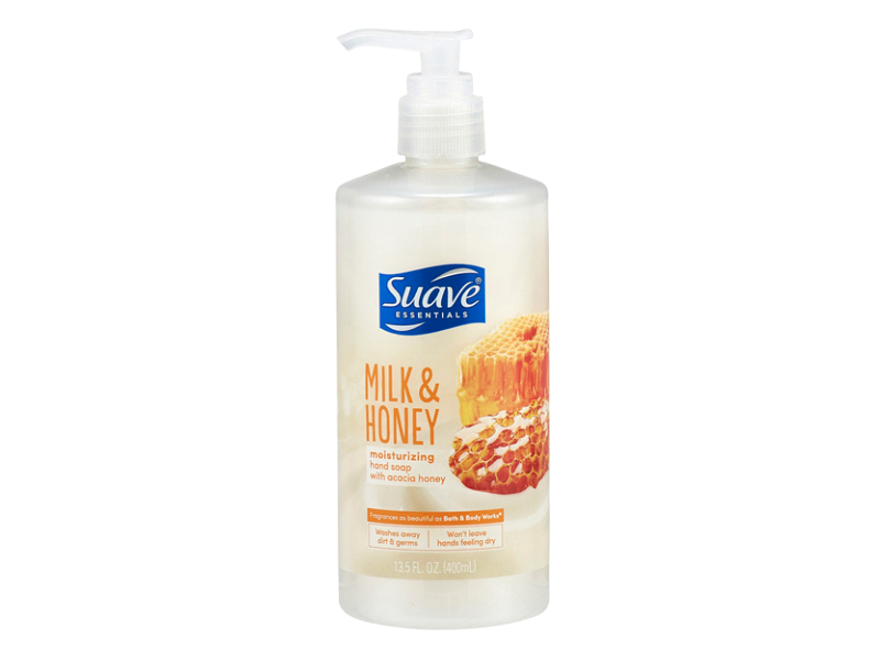Suave Moisturizing Hand Soap, Milk & Honey, 13.5 fl oz/400 mL