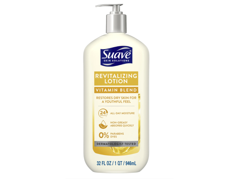 Suave Skin Solutions Revitalizing Body Lotion, Vitamin Blend, 32 fl oz/946 mL