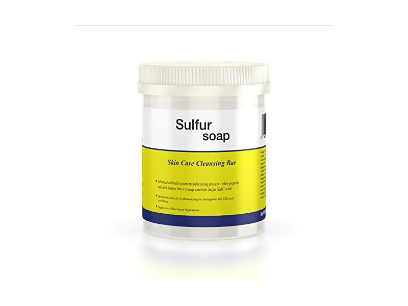 Sulfur Soap Skin Care Cleansing Bar, 100 g, Braunfels Labs