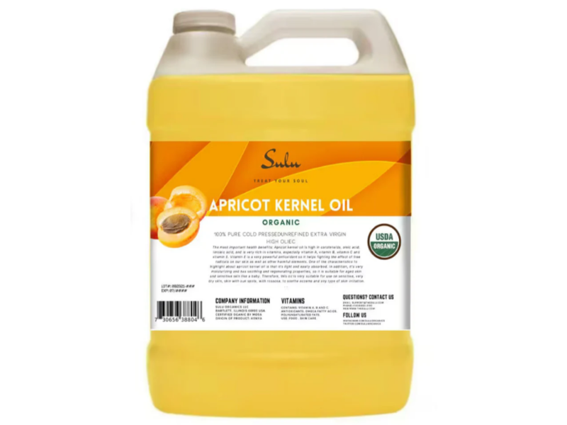 Sulu Organics Organic Apricot Kernel Oil, 128 fl oz