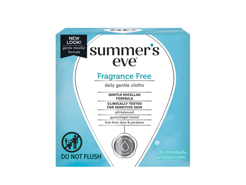 Summer's Eve Daily Gentle Cloths, Fragrance Free, 16 Count