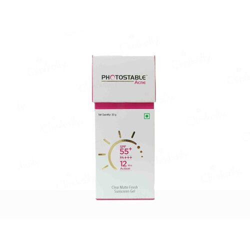 Photostable Acne Sunscreen Gel SPF 55+ PA+++