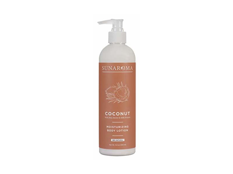 Sunaroma Coconut with Shea Butter & Milk Protein Moisturizing Body Lotion, 11.5 fl oz/340 mL