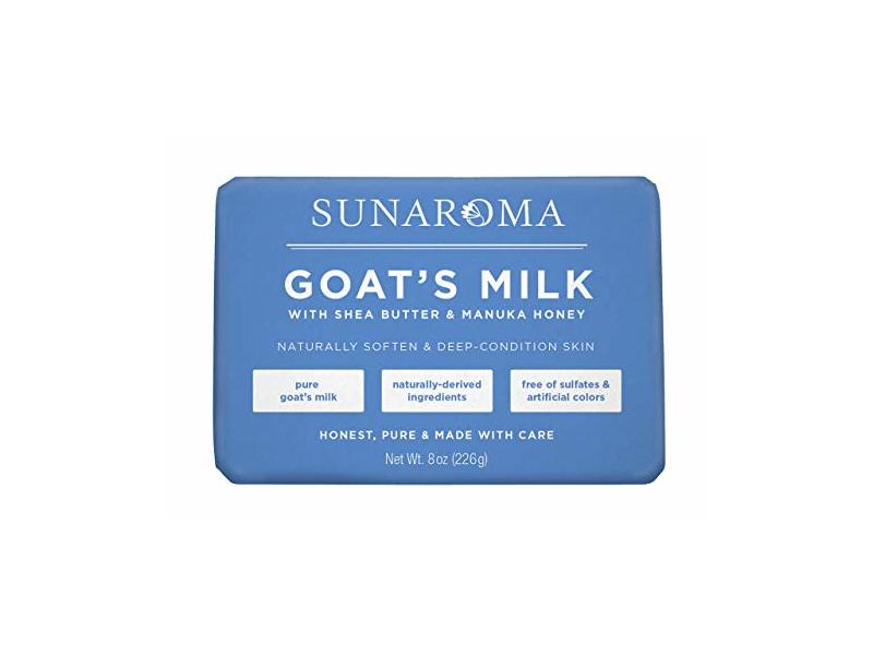 Sunaroma Goat's Milk W/ Shea Butter & Manuka Honey Soap (8 Ounce)