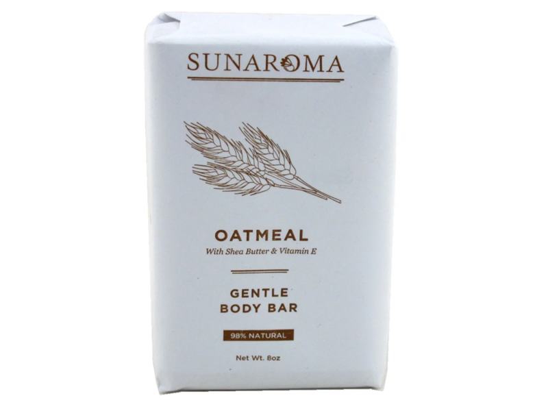 Sunaroma Oatmeal Gentle Body Bar, Shea Butter & Vitamin E, 8 oz