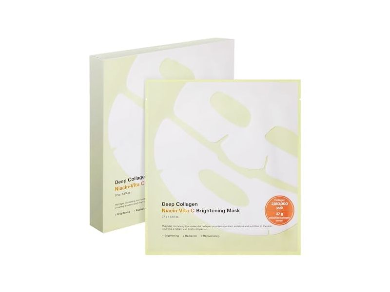 Sungboon Deep Collagen Niacin-Vita C Brightening Mask, 1.30 oz/37 g, 4 Count