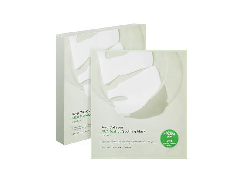 Sungboon Deep Collagen Soothing Mask, Cica Teatree, 1.30 oz/37 g, 4 Count